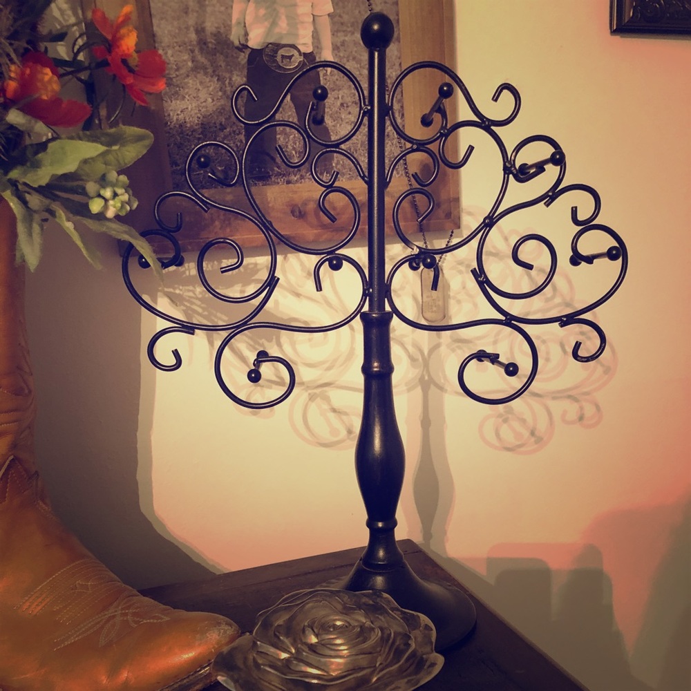 Antique Bronze Jewelry Tree